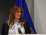 前任第一夫人Melania Trump在2018年防止霸凌联邦合作伙伴网络霸凌峰会上发表演讲